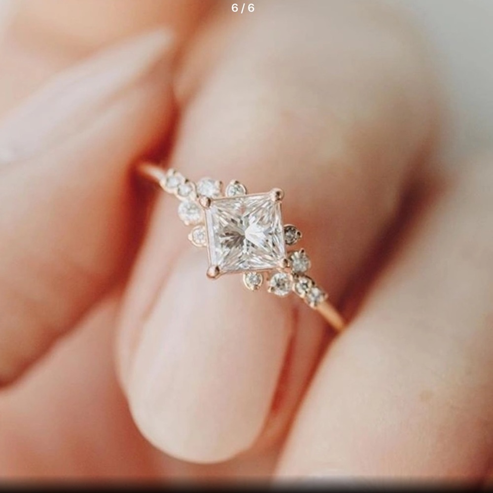 NEW 18K Gold Filled White Sapphire Engagement Ring - Picture 5 of 5